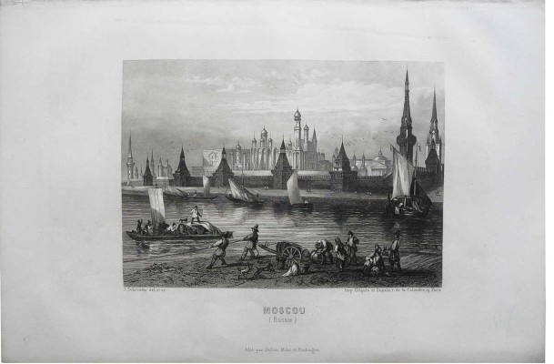 [Москва (Россия). Художник и гравер Дж. Шредер. Париж]. [1850-е]. Гравюра на стали